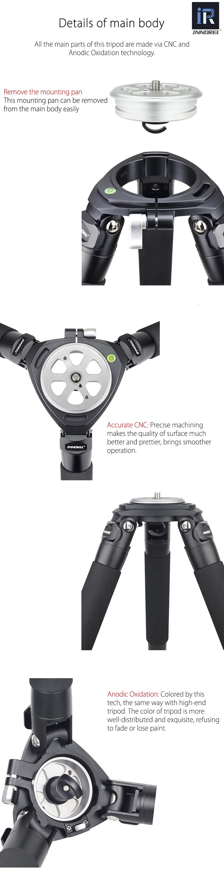 LT364C Luxury 10 Layers Carbon Fiber Tripod for Camera
