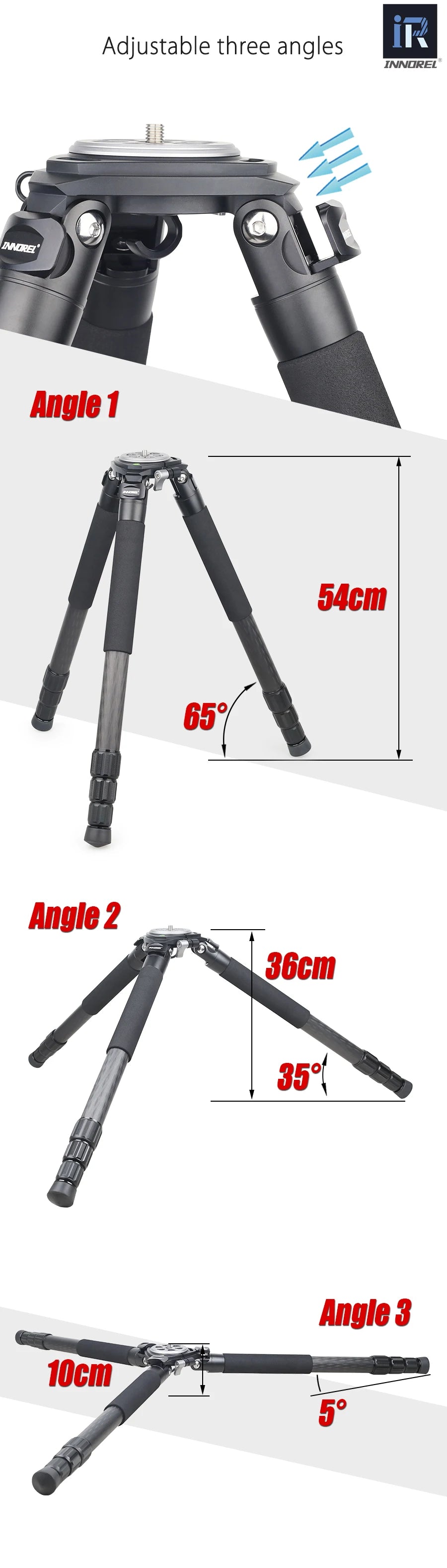 LT364C Luxury 10 Layers Carbon Fiber Tripod for Camera