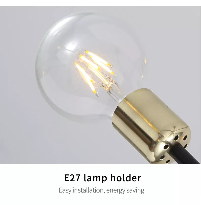 Modern Nordic Sputnik Black Chandeliers