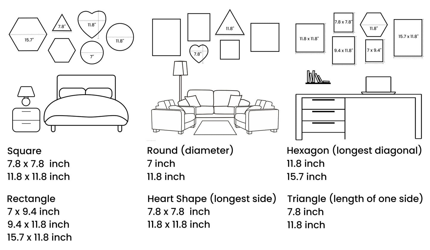 4PCS Stretched Canvas