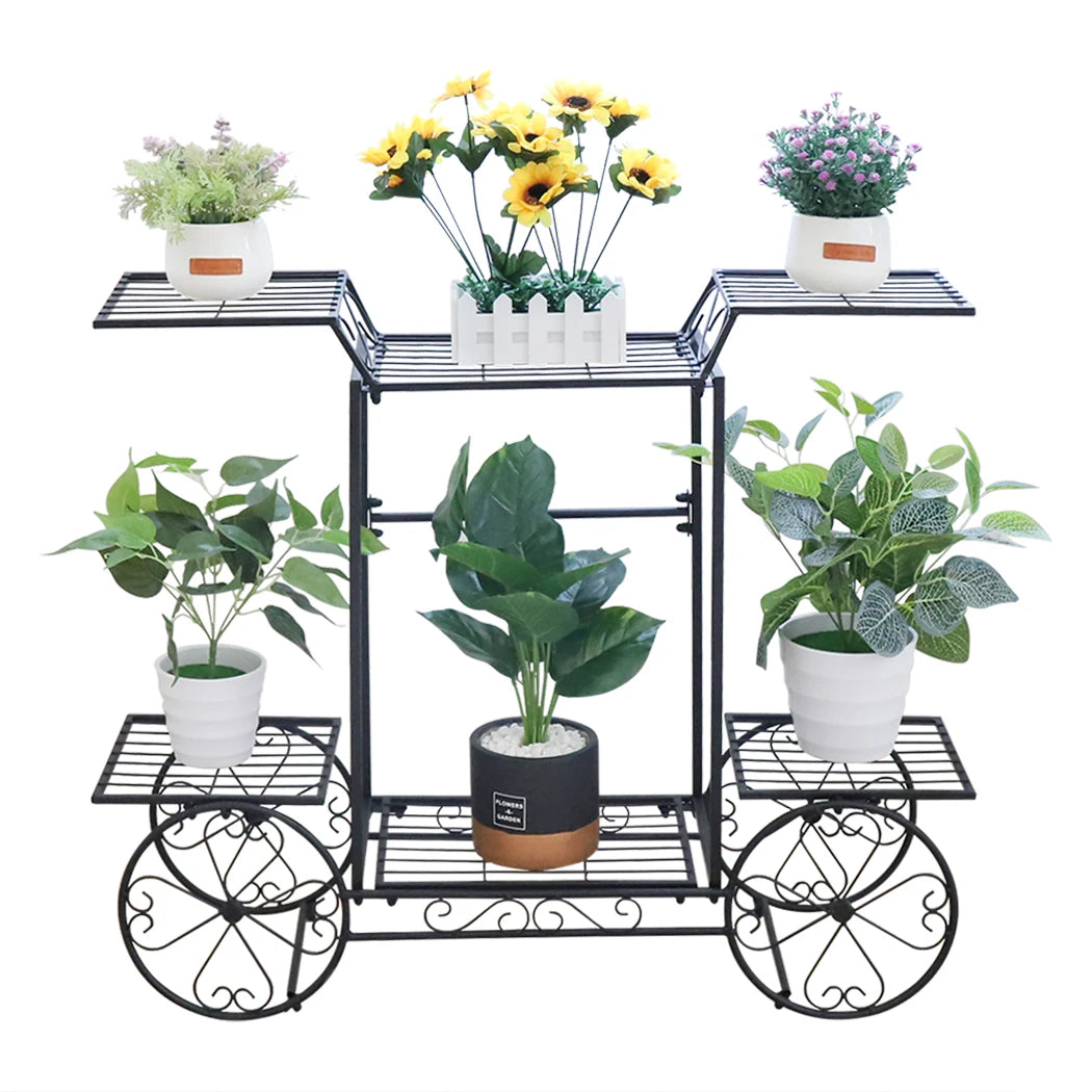 Metal Cart Plant Holder