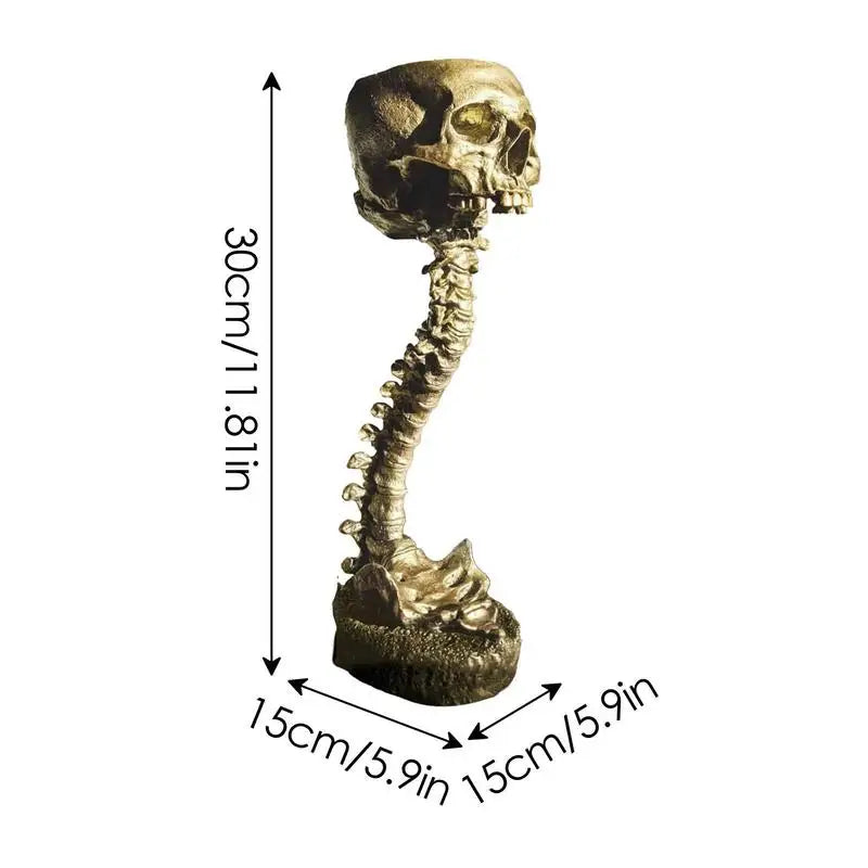 Skull & Spine Flowerpot Stand