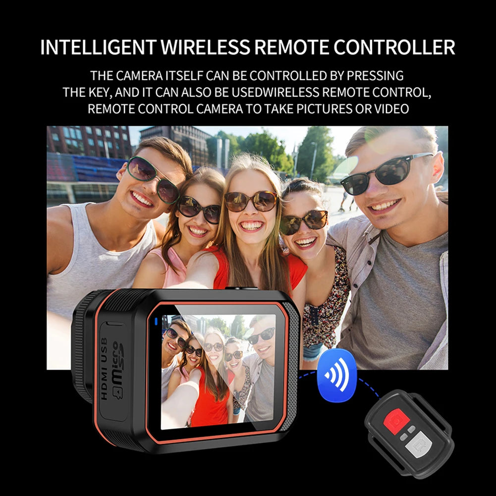 Anti-shake Action Camera With Remote Control