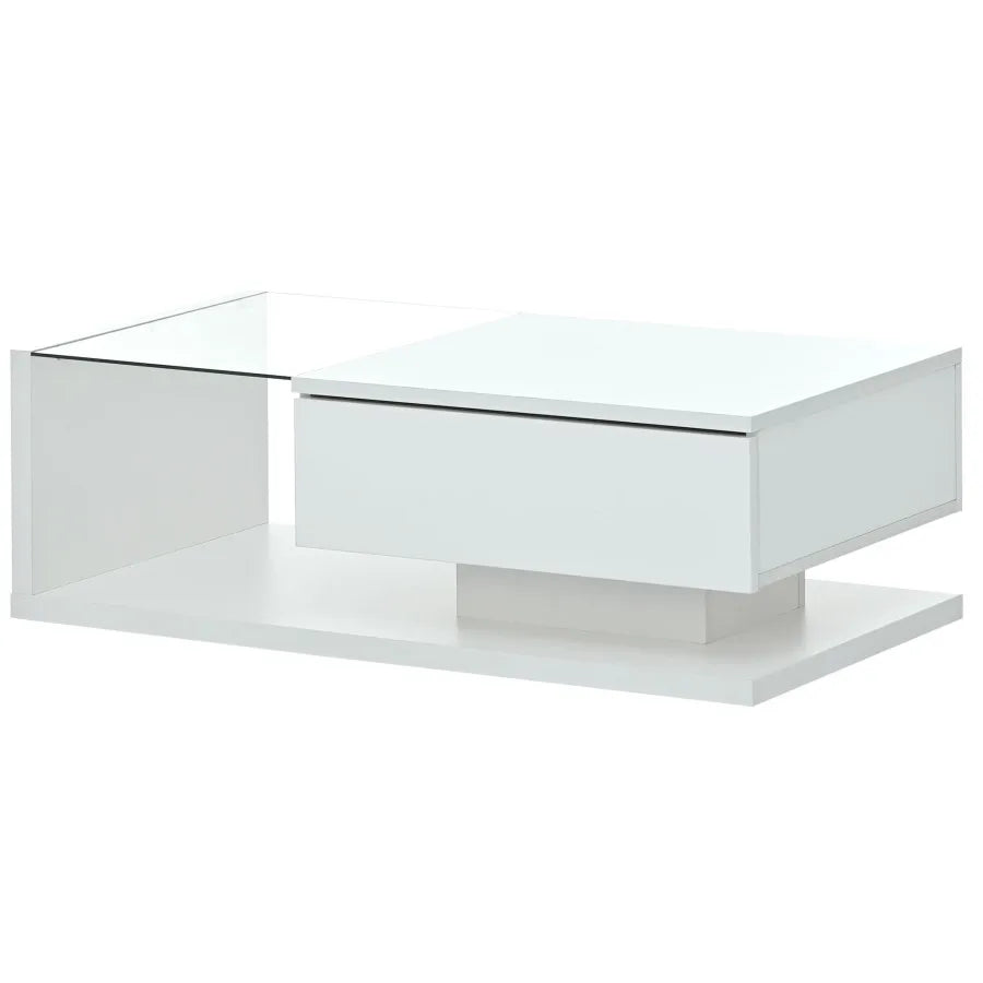 Modern Coffee Table with Tempered Glass