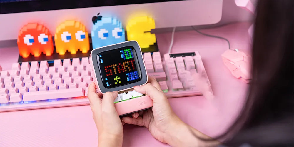 Pixel Art Bluetooth Speaker and Alarm Clock