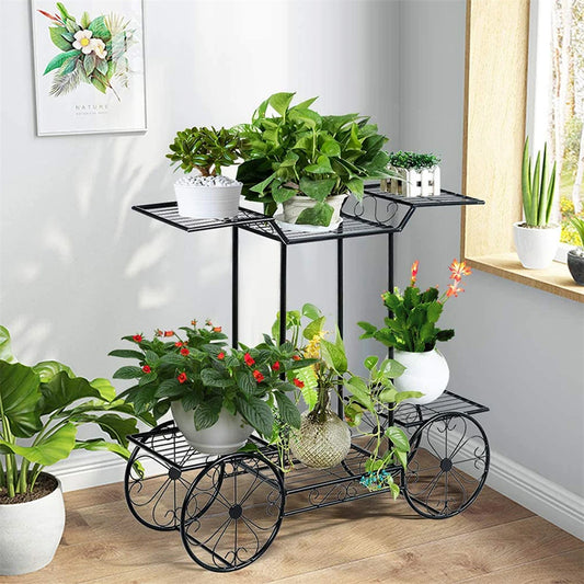 Metal Cart Plant Holder