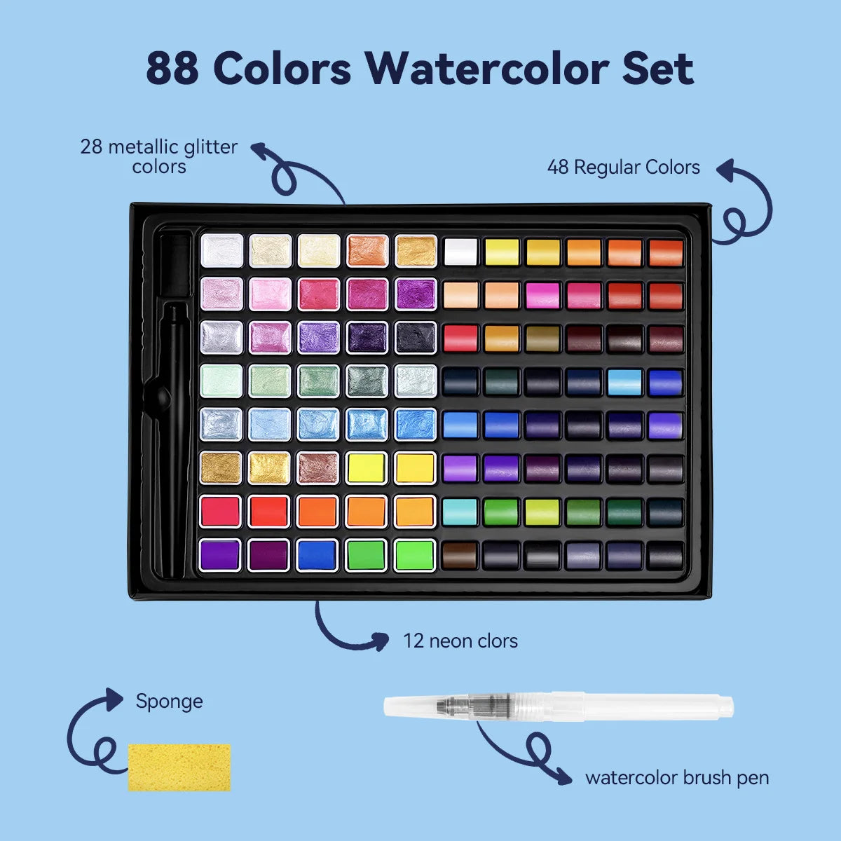 Solid Watercolor Paint Set