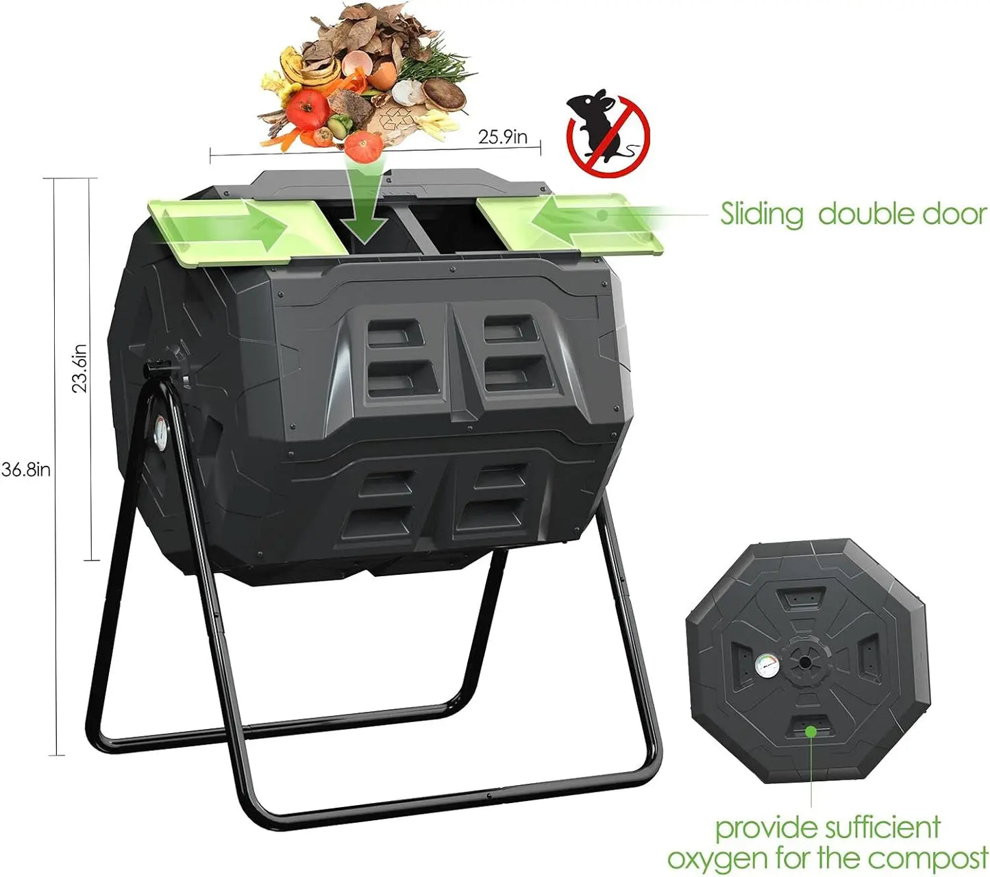 Large Compost Tumbler Bin