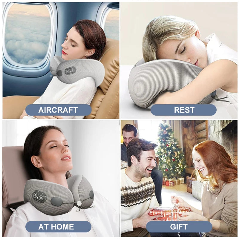 Rechargeable Heated Massage Foam Pillow