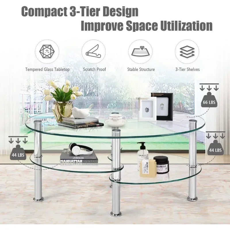 Tempered Glass Coffee Table