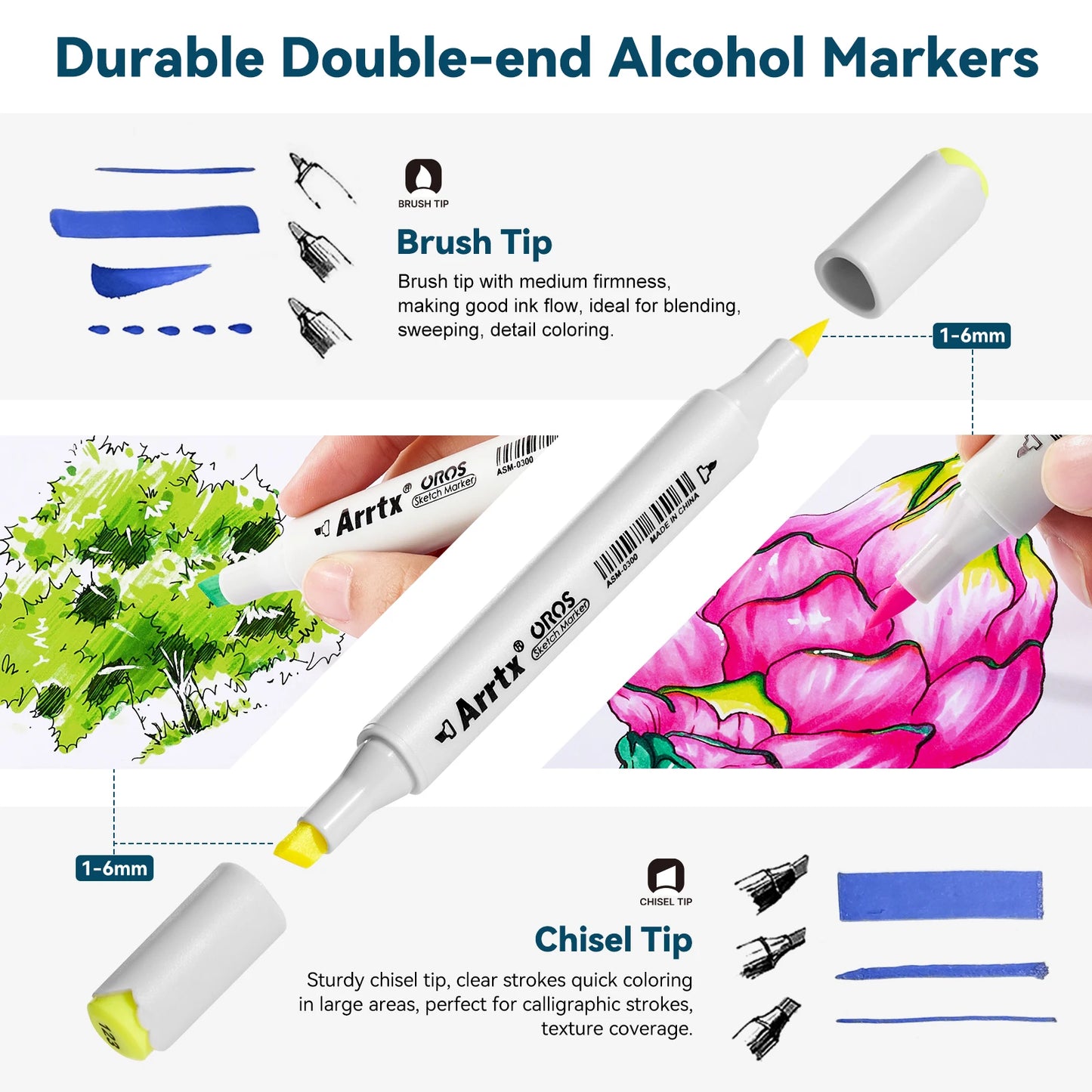 Alcohol Markers with Portable Packaging Box