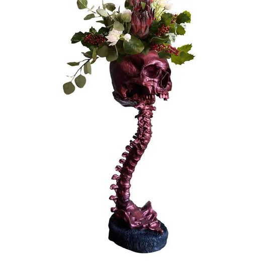 Skull & Spine Flowerpot Stand