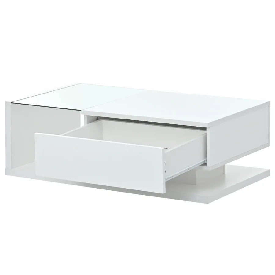 Modern Coffee Table with Tempered Glass