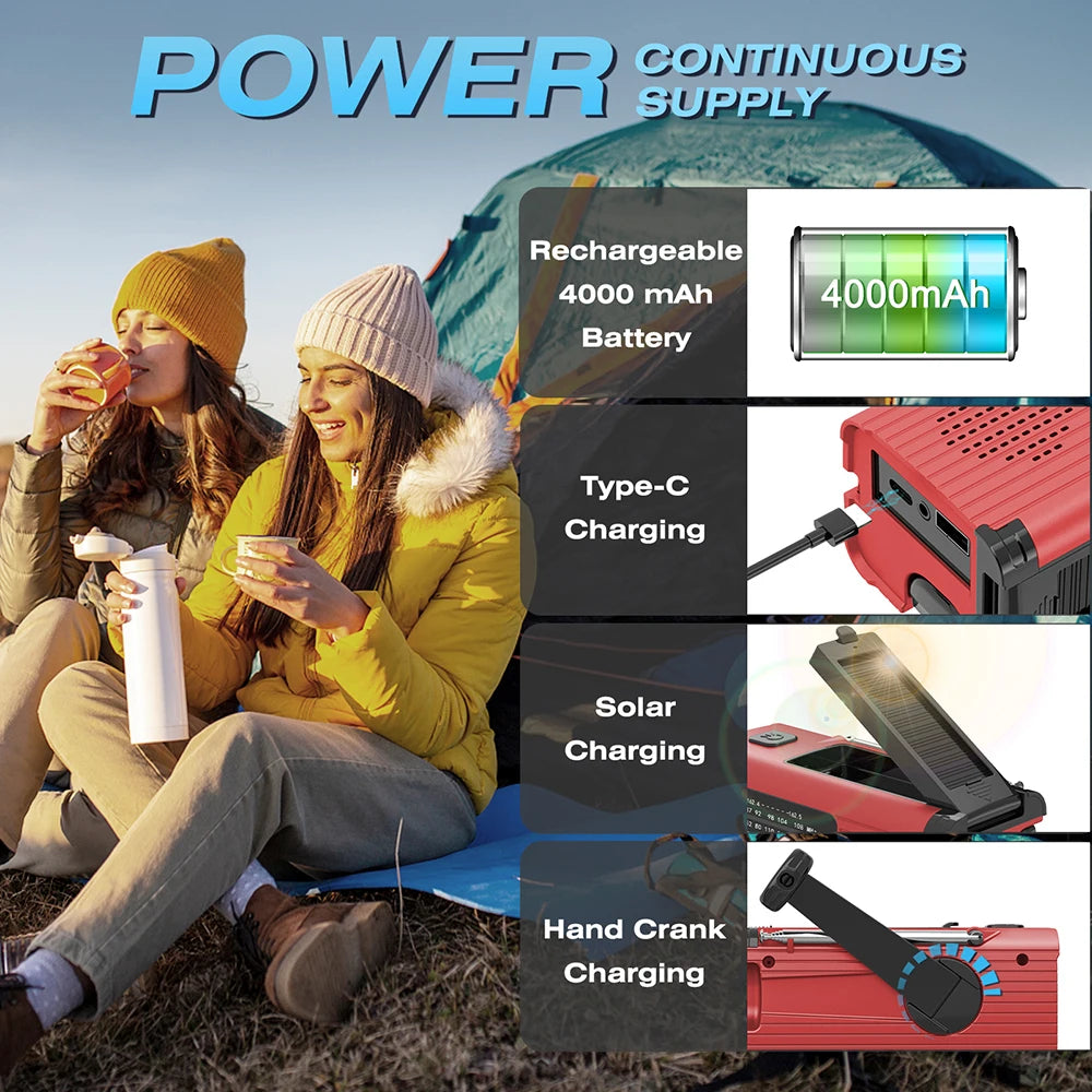 Emergency Solar/Hand Crank Radio