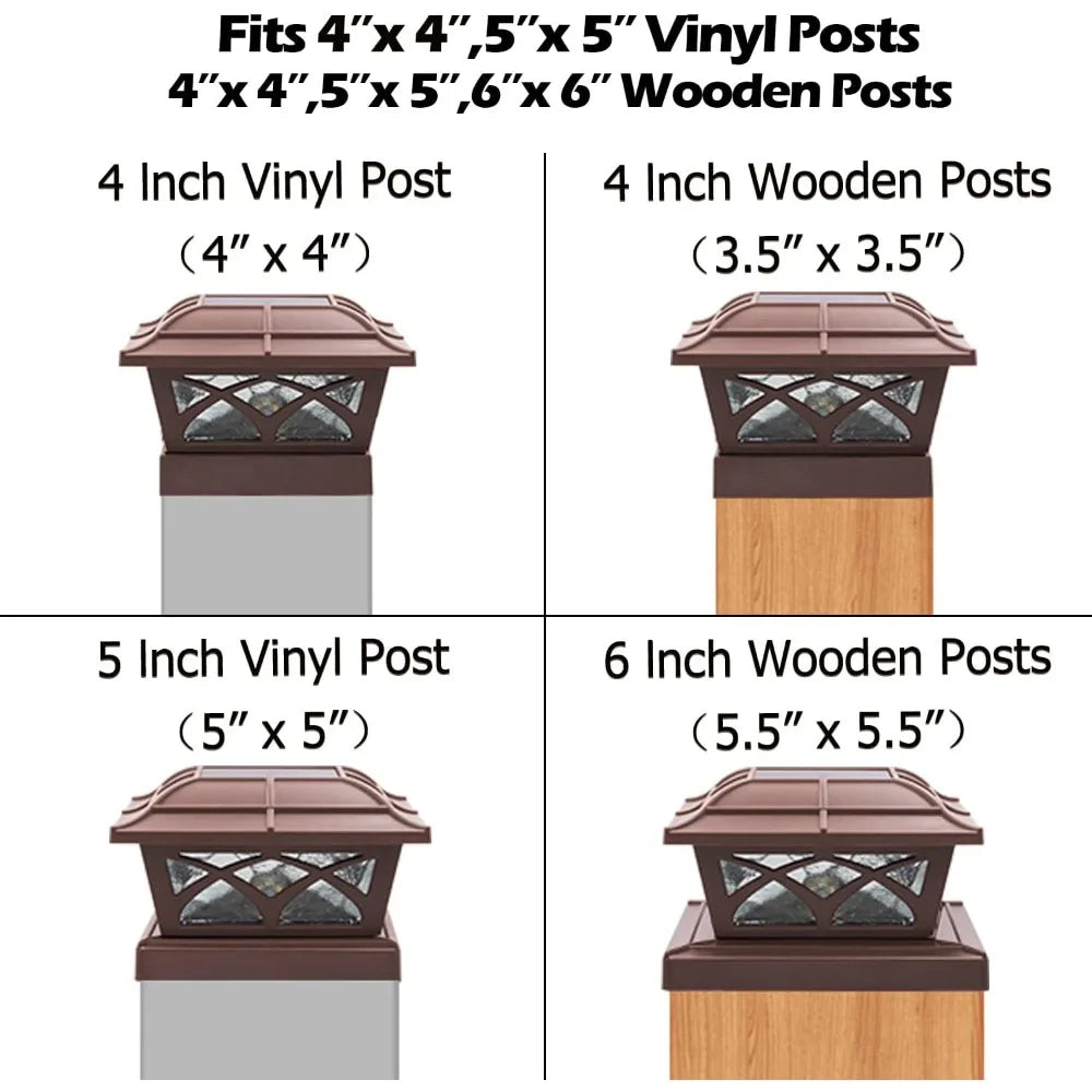 Outdoor Solar Post Cap Lights