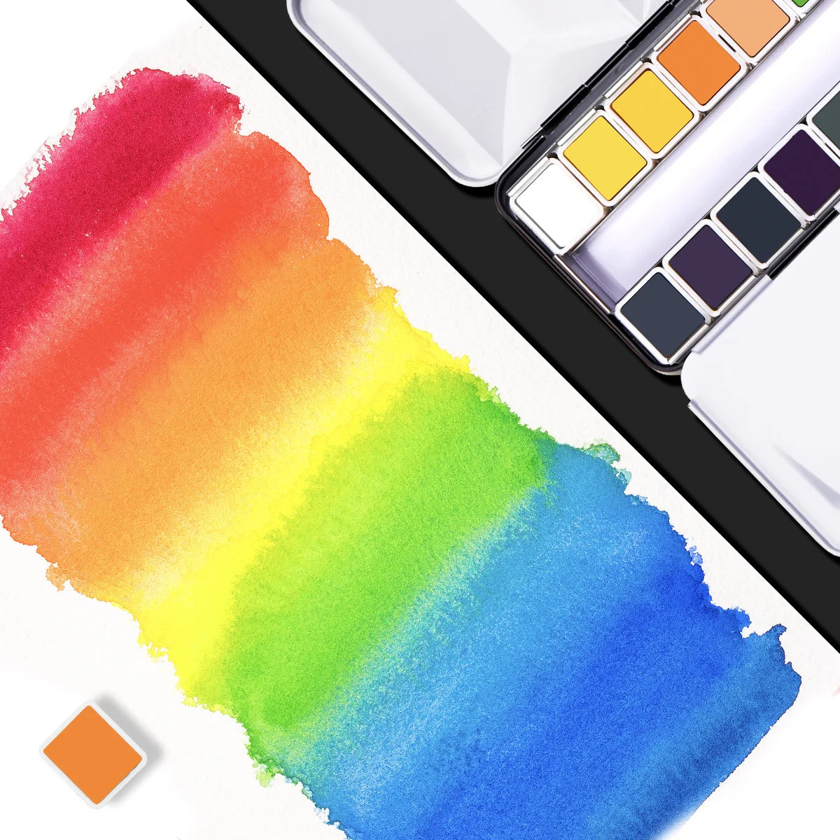 Watercolor Paint with Portable Metal Case