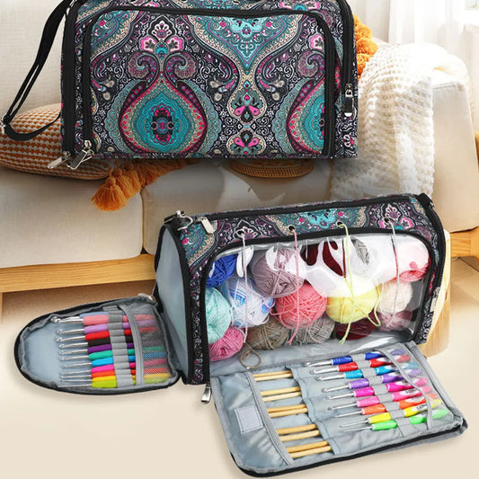 Travel Knitting Organizer Bag