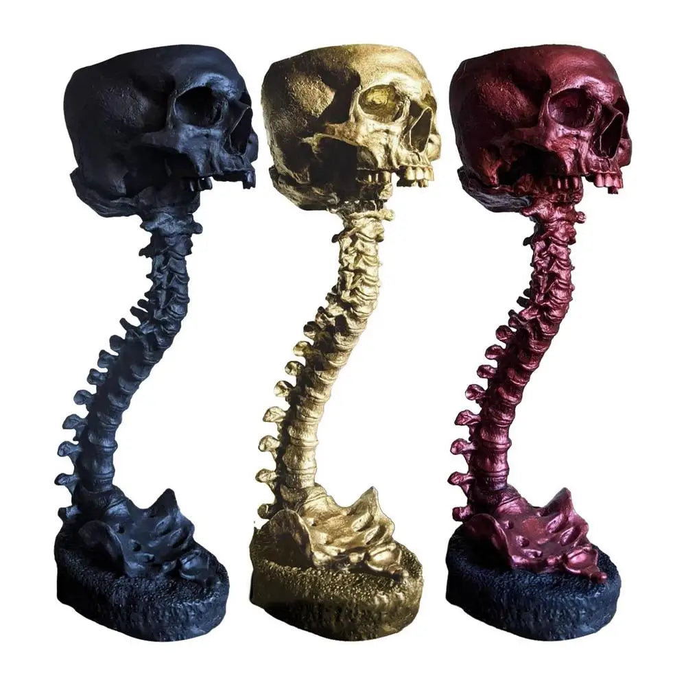 Skull & Spine Flowerpot Stand